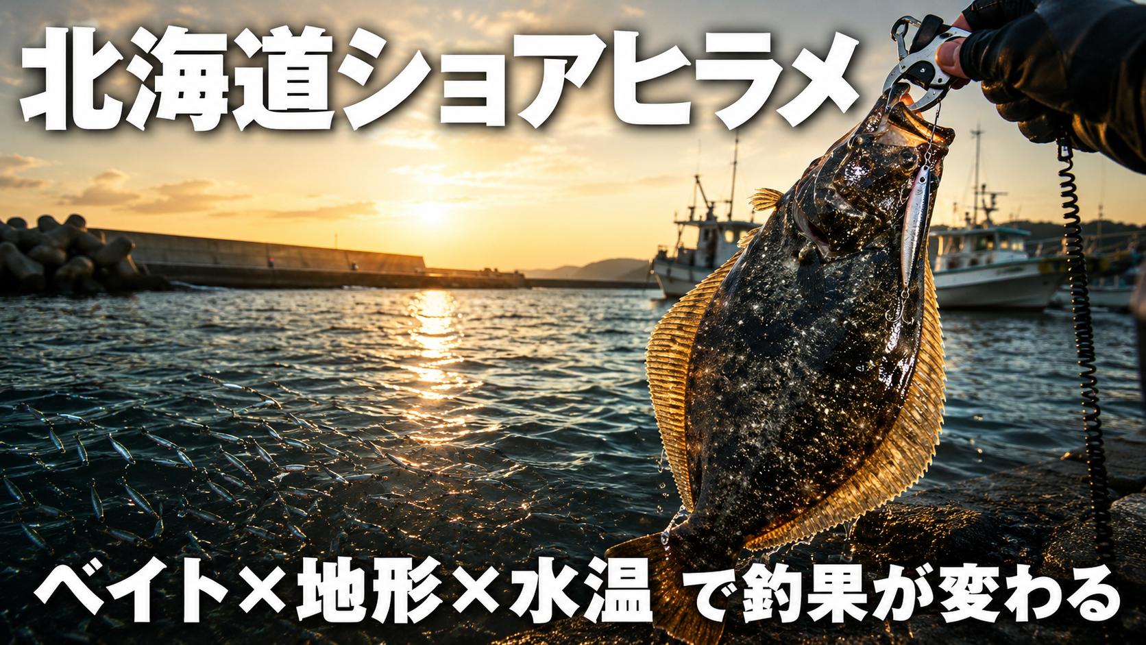 北海道 ショアヒラメ 釣り場 アイキャッチ