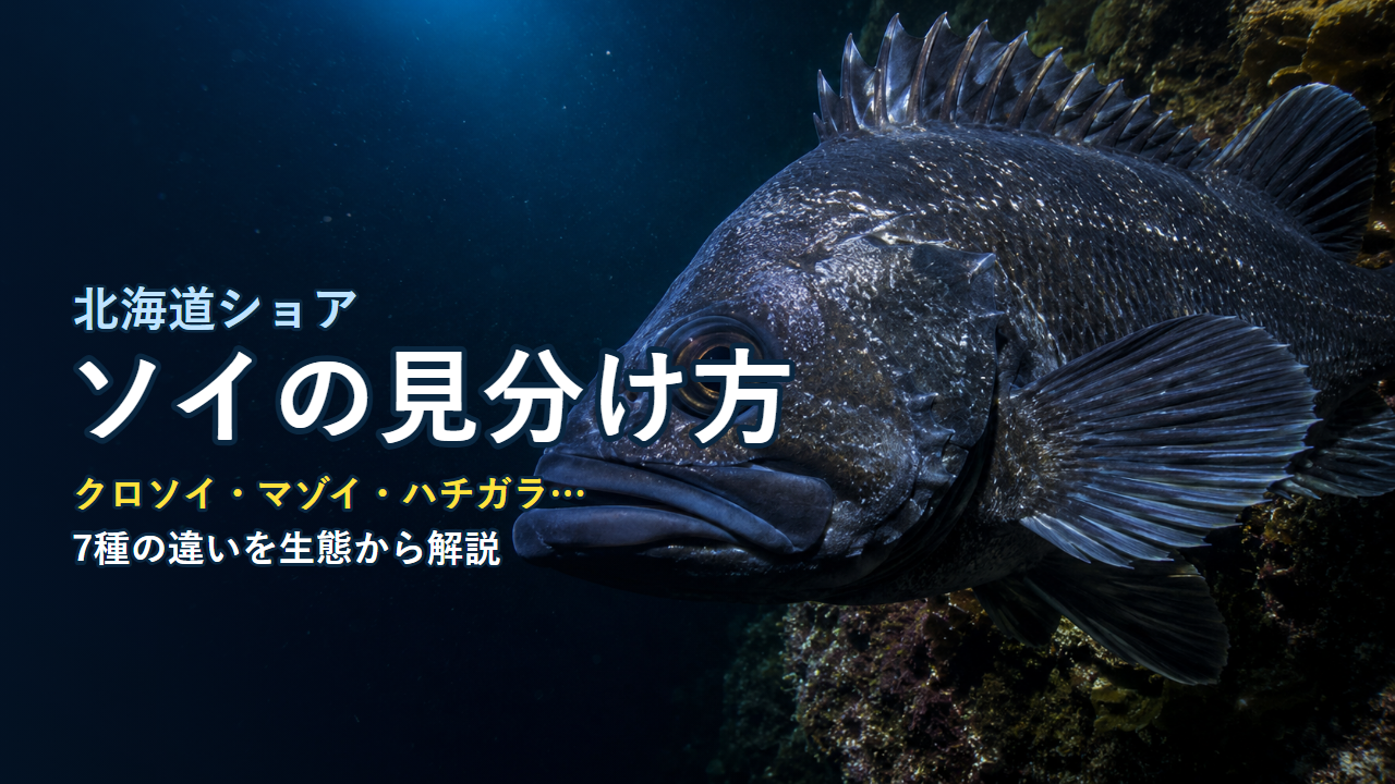 北海道 ショアソイ クロソイ 見分け方 ロックフィッシュ 生態ガイド アイキャッチ
